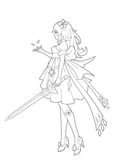 Anime Art. Anime-girls в стиле Genshin Impact. Книга для творчества по мотивам популярной игры. .