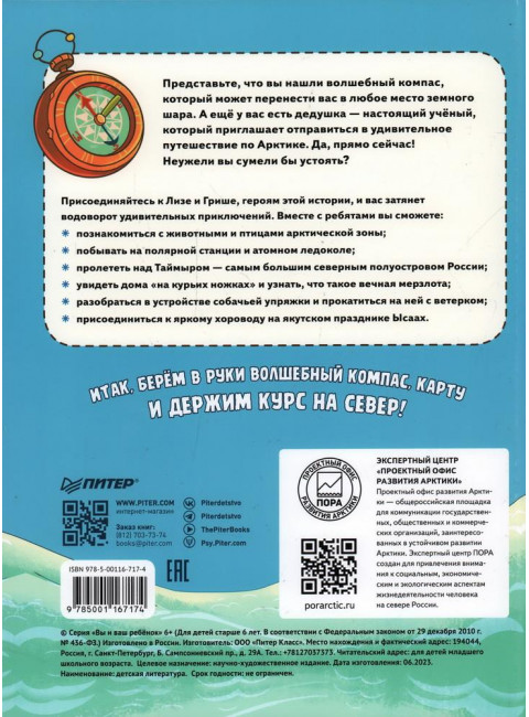 Прямо по курсу: Арктика. Приключения Гриши и Лизы. Иванова Ю.Н.