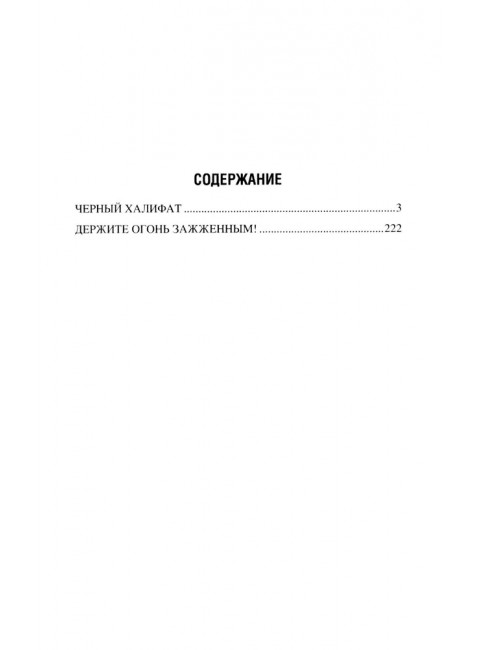 Черный халифат. Держите огонь зажженным. Дегтярева И.