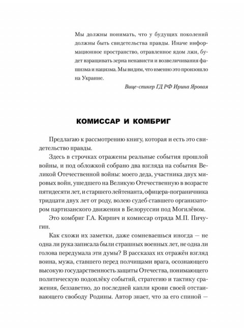 Комиссар и комбриг. Армейско-партизанские мемуары. Пичугин М.П.